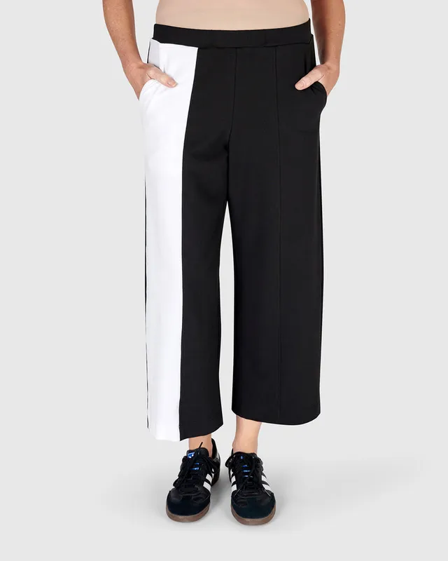 alembika-olivia-lounge-pants-loungehose-schwarz-wei image 1