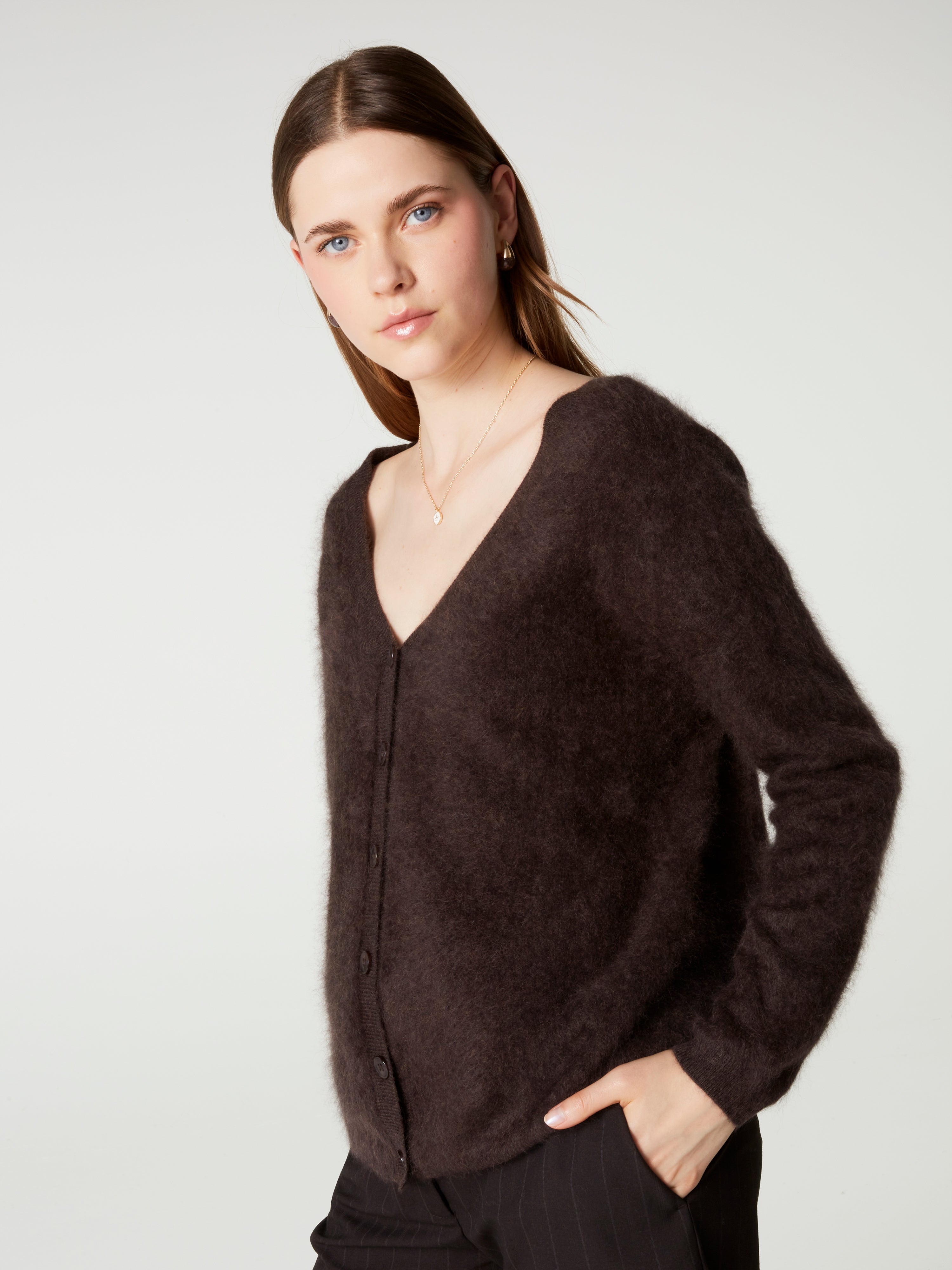 absolut-debora-damen-cardigan-aus-geb-rstetem-kaschmir-braun-oversize image 3