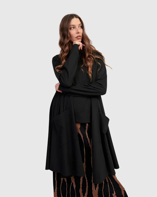 alembika-essential-cardi-jacke-schwarz-a-linie-midil-nge image 1
