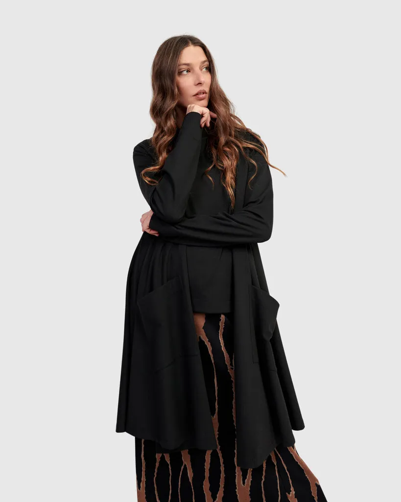 alembika-essential-cardi-jacke-schwarz-a-linie-midil-nge image 1