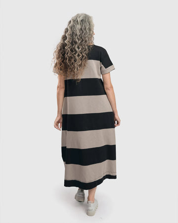 alembika-urban-anna-stripe-a-linie-maxi-kleid-ash-black image 2