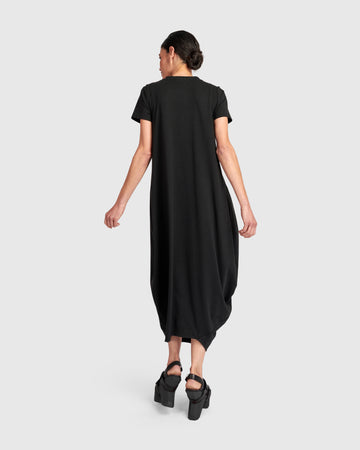 alembika-urban-cocoon-maxikleid-schwarz-baumwollkleid image 4