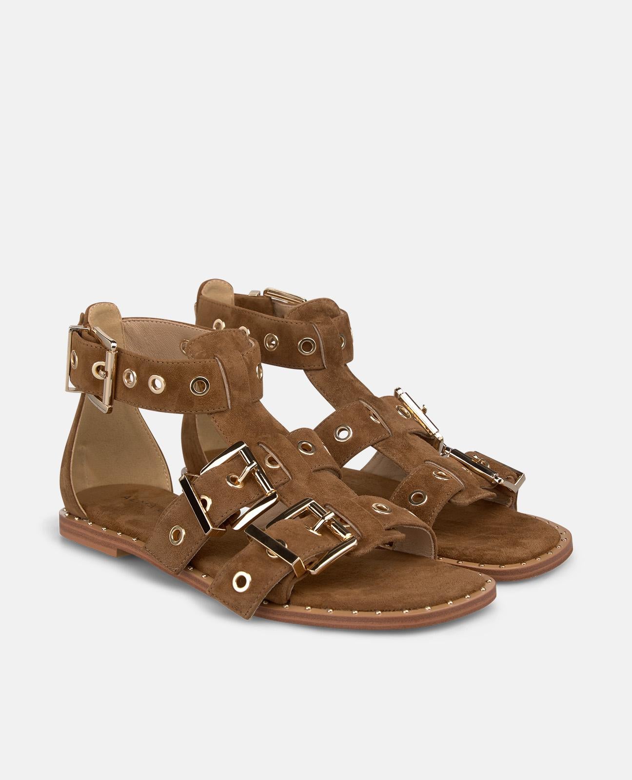 alma-en-pena-flat-sandal-flache-sandale-caramelo image 2