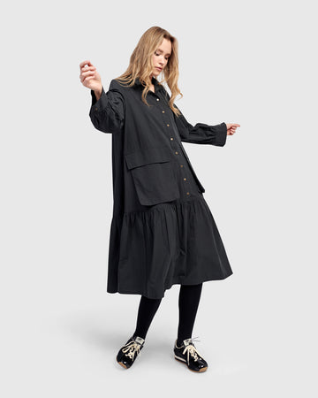 alembika-urban-legion-cotton-shirtdress-schwarz image 6