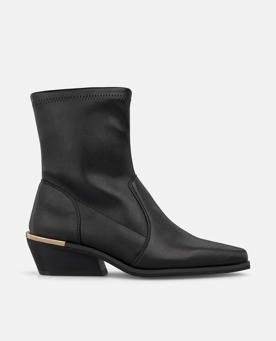 alma-en-pena-damen-stiefeletten-schwarz-leder-optik-blockabsatz-4-5-cm image 1