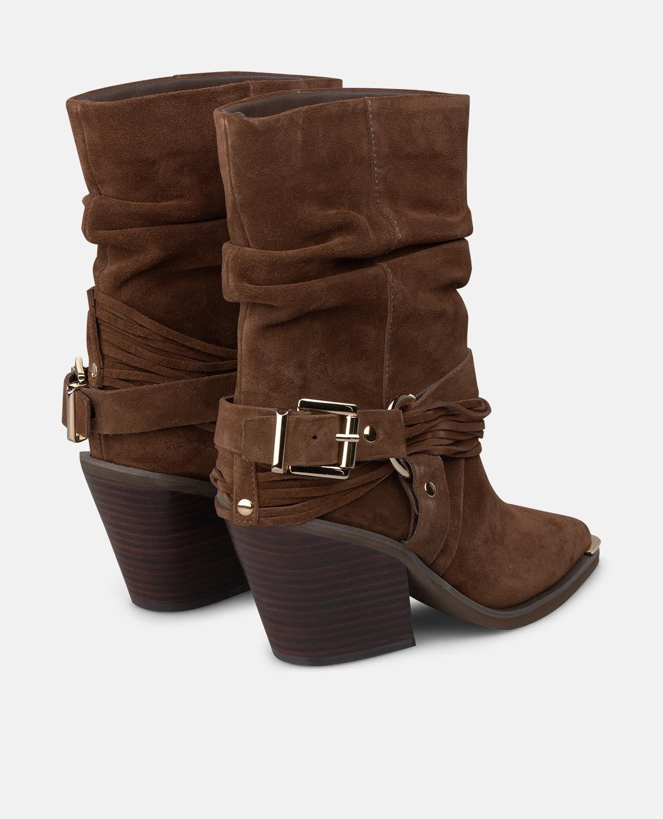 alma-en-pena-stiefeletten-cowboy-camel-wildleder-8-cm-blockabsatz image 3