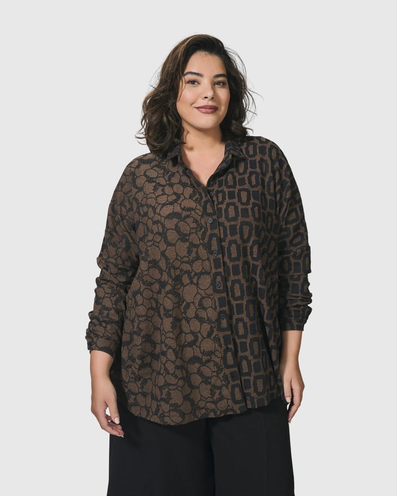 alembika-unstoppable-oversized-cardigan-coffee image 1