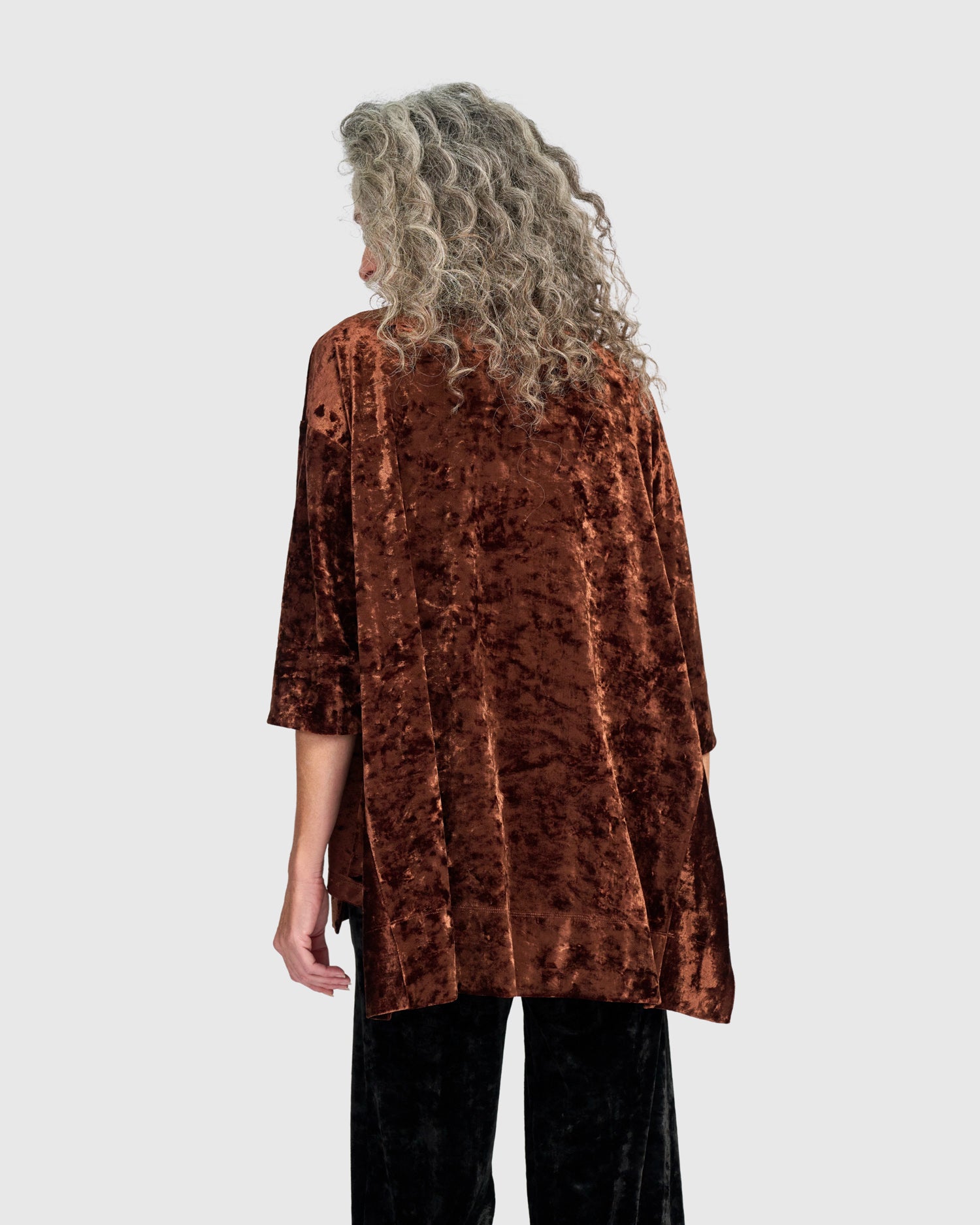 alembika-crushed-velvet-trapeze-top-tunika-maple image 5