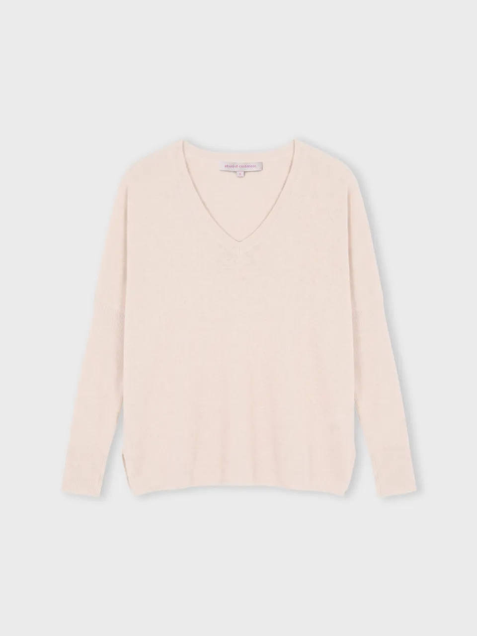 absolut-camille-damen-kaschmir-poncho-pullover-v-ausschnitt-sand image 1