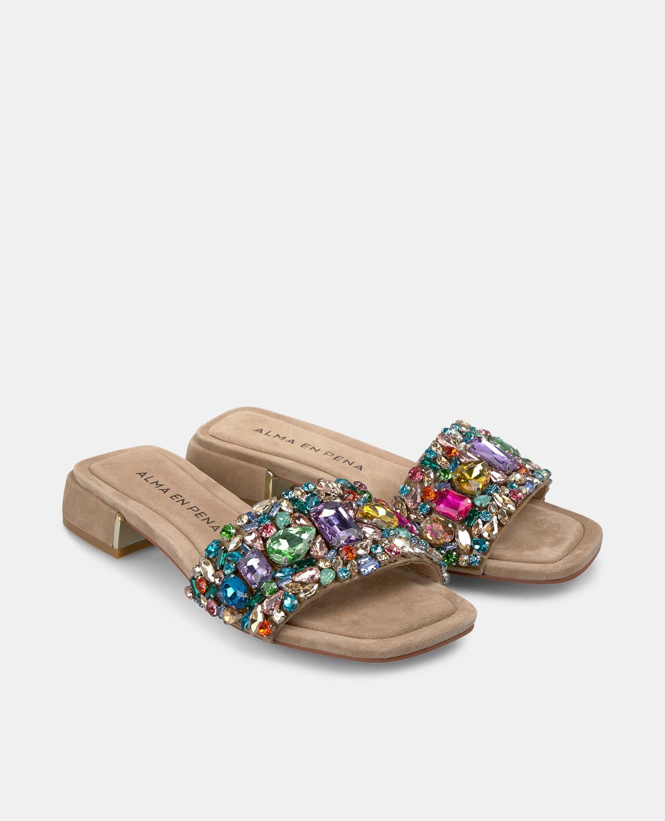 alma-en-pena-sandal-with-beads-flache-sandale-arena-3-5-cm image 2