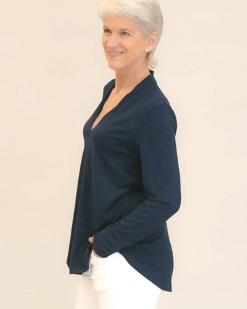 alembika-essential-v-neck-tunikatop-navy image 2