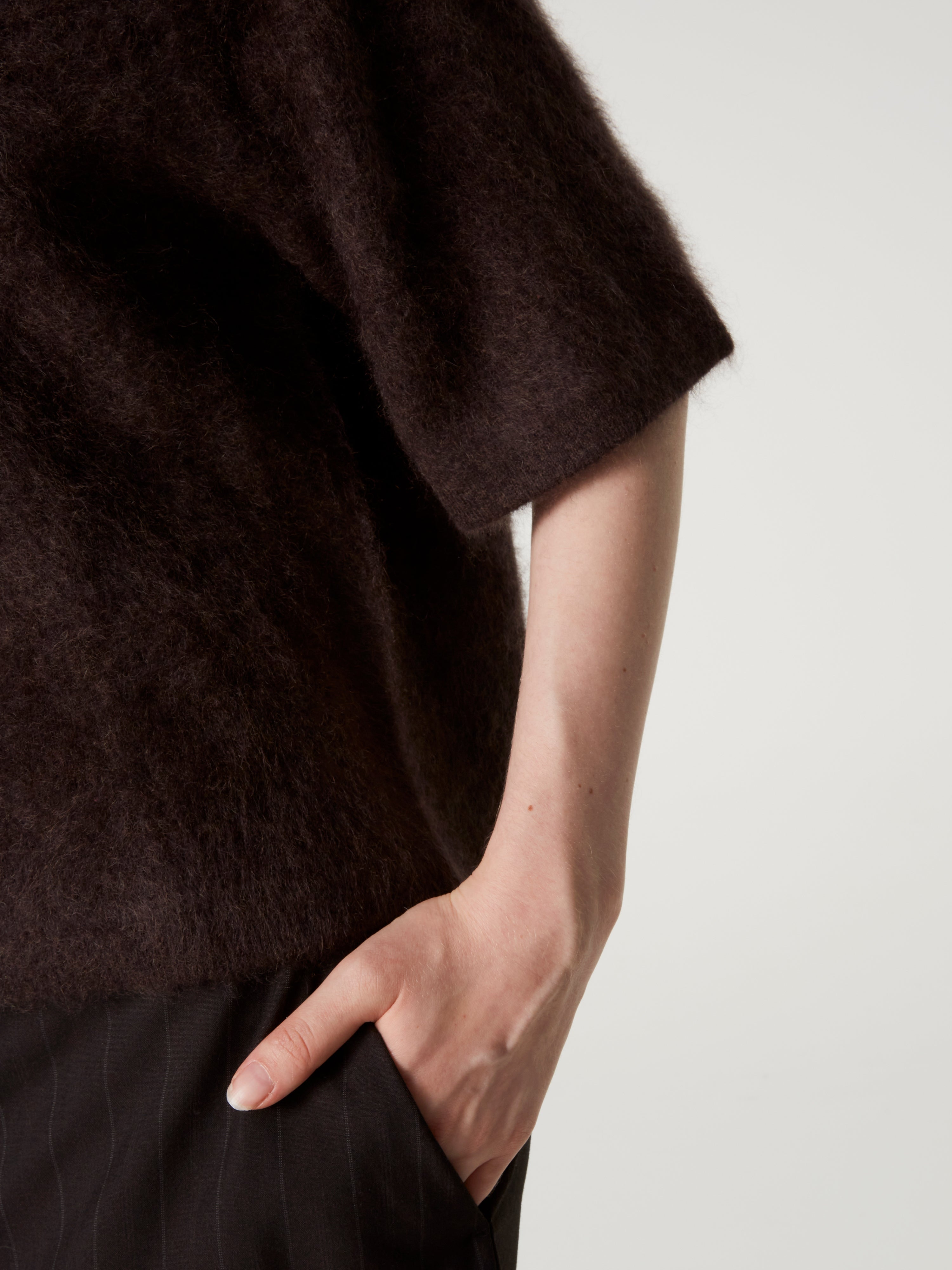absolut-jenna-pullover-100-geb-rstetes-kaschmir-oversize-kurzarm-braun-brownie image 5