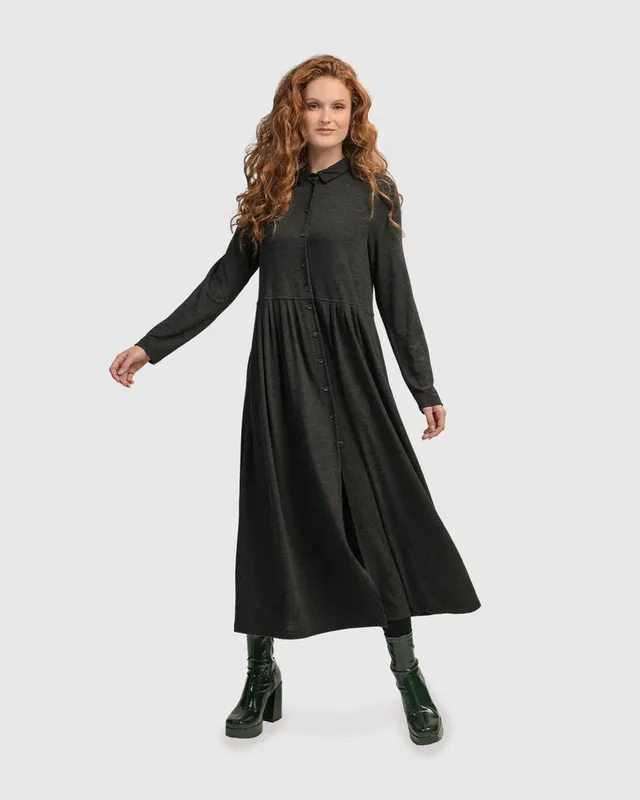 alembika-urban-spice-of-life-maxikleid-charcoal image 1