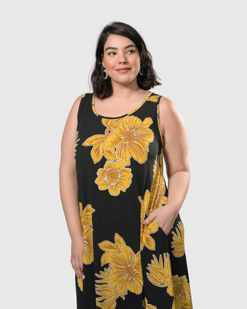 alembika-molokai-rmelloses-swing-maxikleid-gold image 4