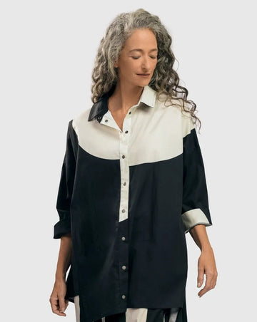 alembika-urban-madison-tunika-bluse-schwarz-wei-sphere image 6