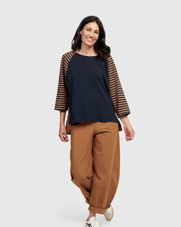 alembika-harlow-boxy-top-mustard-stripes-tunikatop image 2