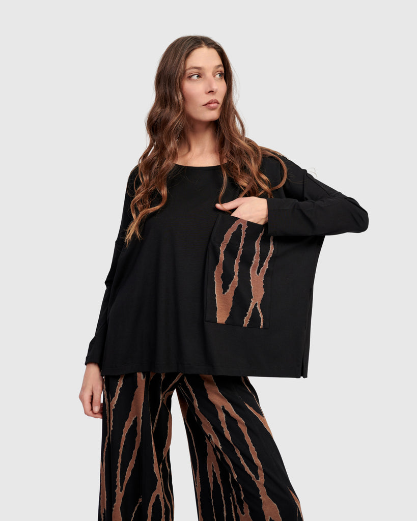 alembika-wist-pocket-top-at729w-boxy-shirt-wood image 1