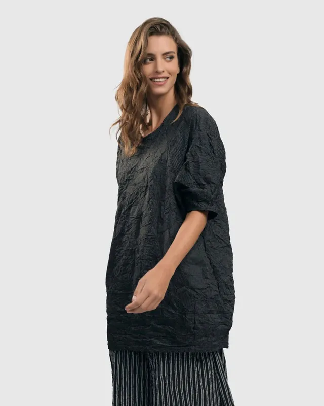 alembika-urban-beauty-pinstripe-tunika-damen-top-charcoal image 1