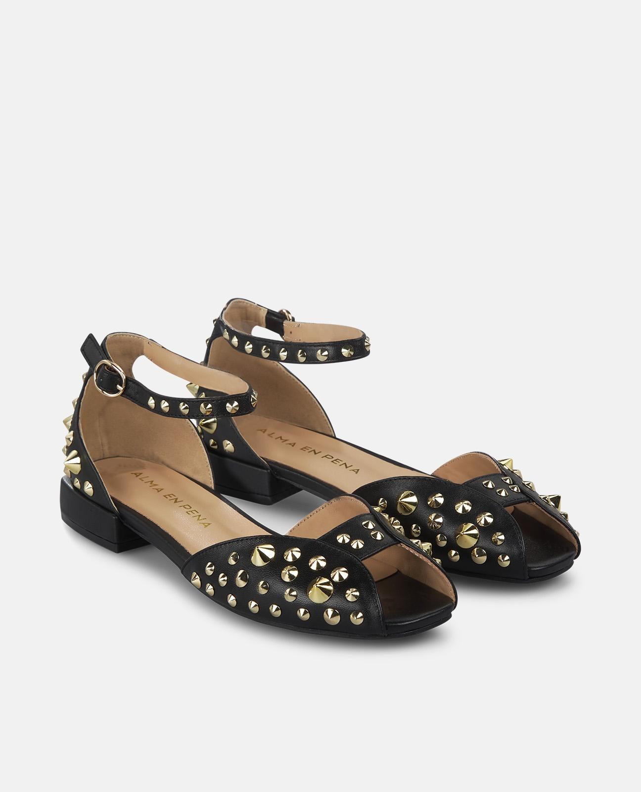 alma-en-pena-clogs-cangrejera-mit-nieten-1-5-cm-schwarz image 2