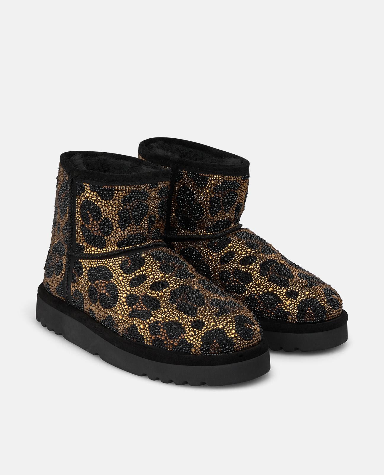 alma-en-pena-apr-s-ski-boot-schwarz-animal-strass-flache-boots-rutschfest image 2