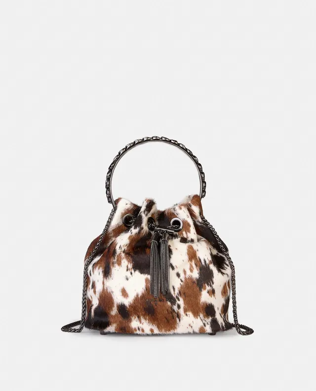 alma-en-pena-bowler-bag-aus-leder-mit-anh-nger-multicolor-kette-schulterriemen image 1