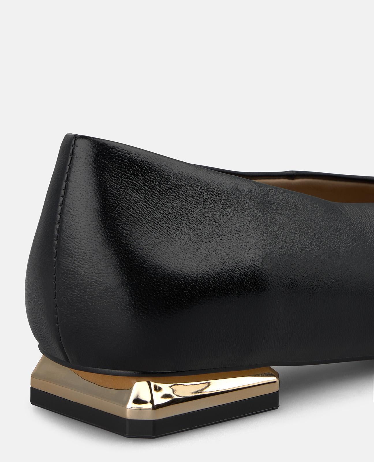 alma-en-pena-leder-ballerina-schwarz-mit-absatz image 4
