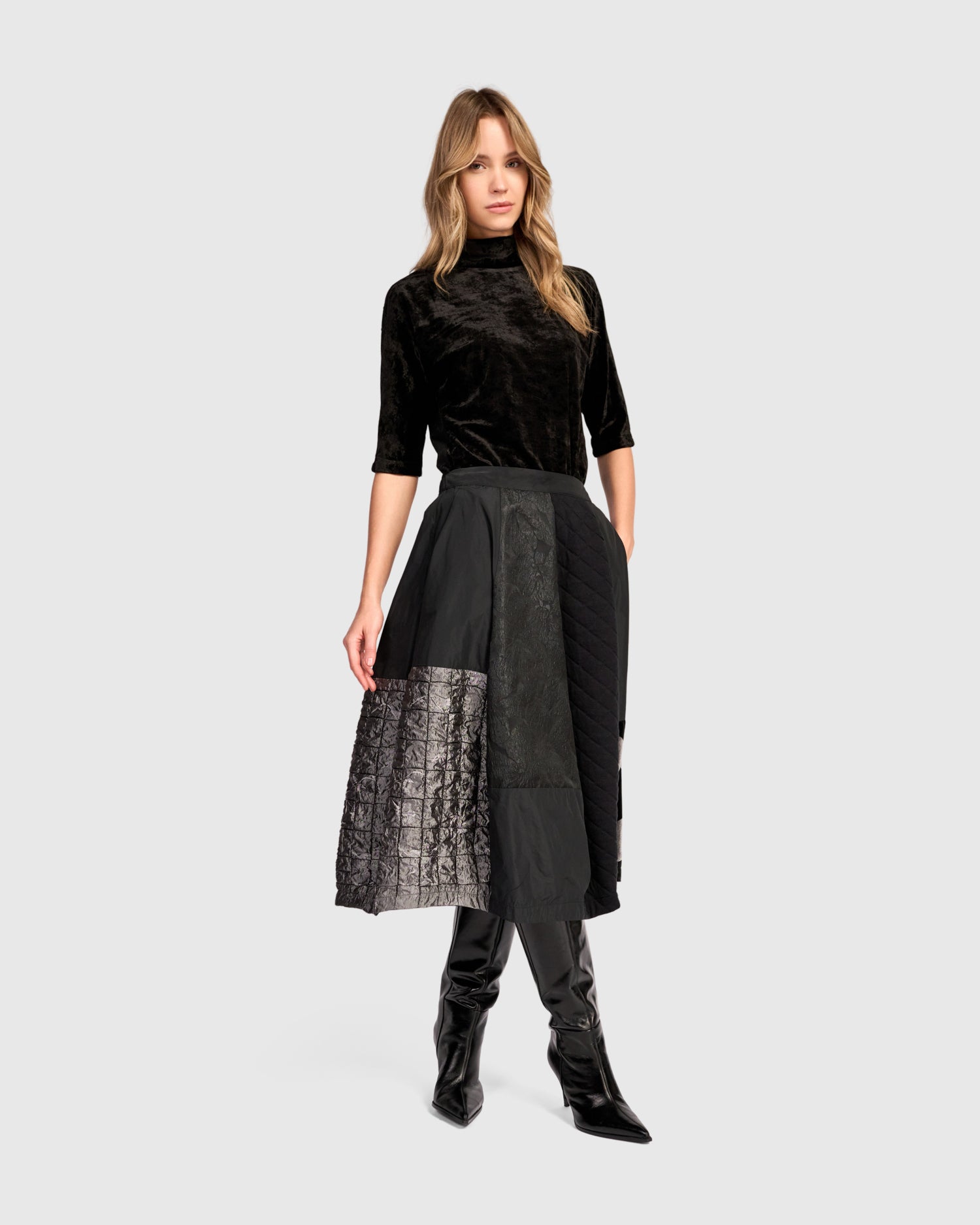 alembika-spark-bubble-skirt-ak734m-damen-rock-silber-mix image 2