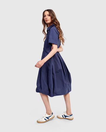 alembika-barb-cotton-shirtdress-damen-kleid-navy image 3