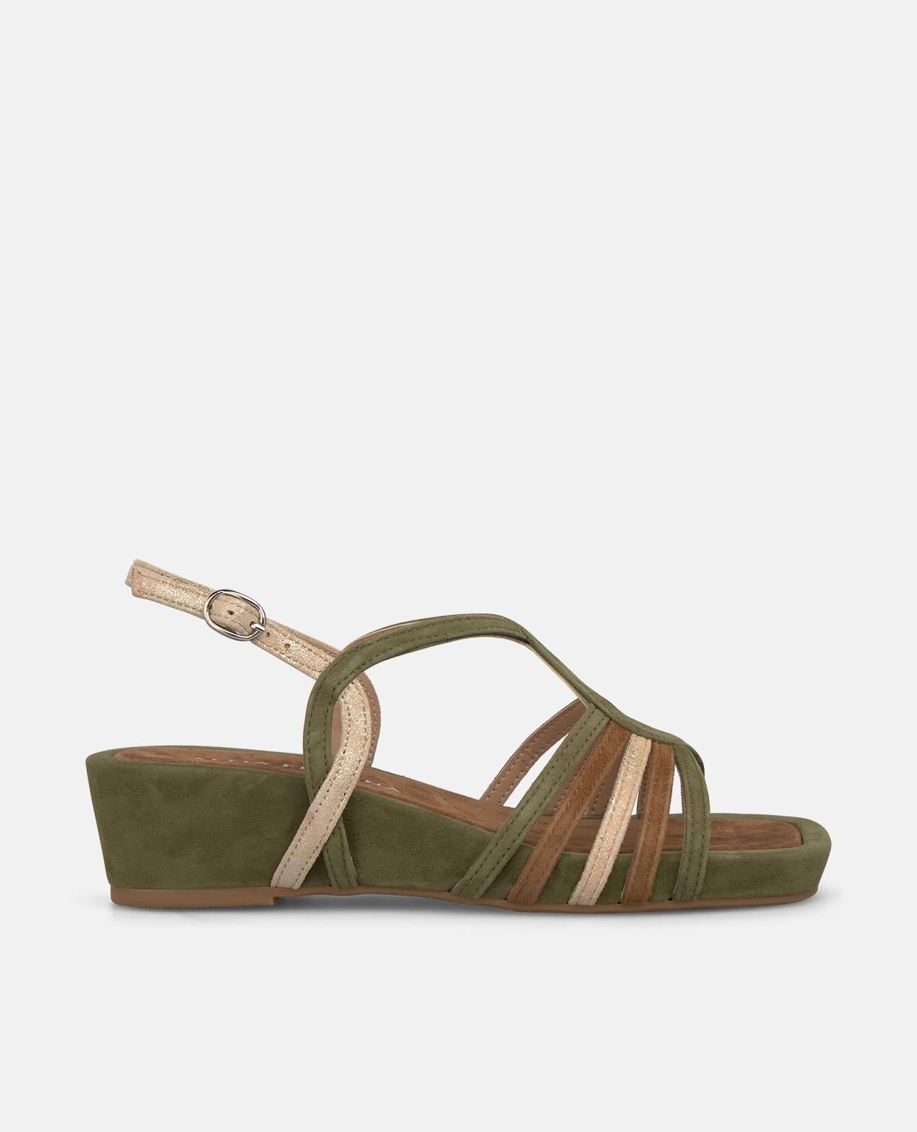 alma-en-pena-keilsandalen-multicolor-kaki-4-5-cm-plateau-eckig image 1
