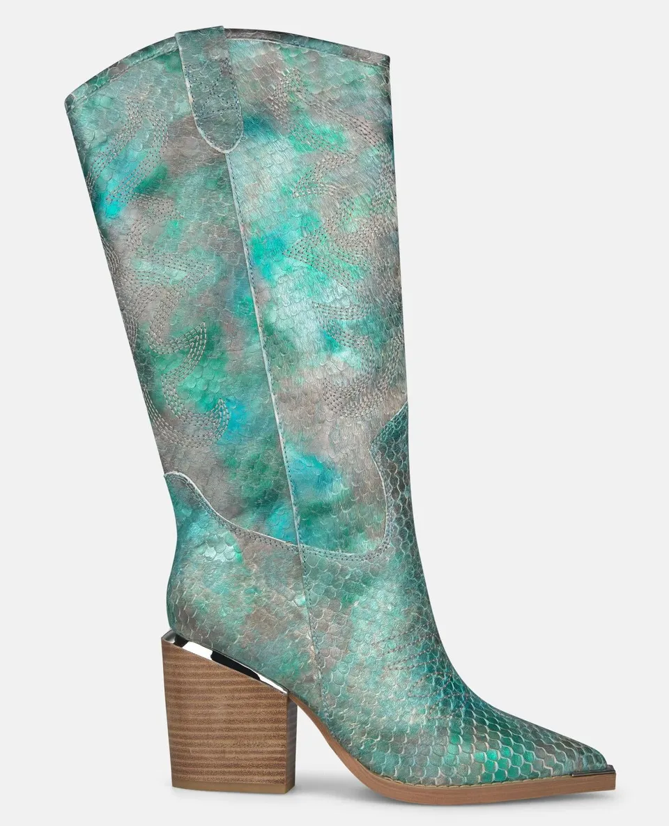 alma-en-pena-country-stiefel-fantasy-t-rkis-7-5-cm-absatz-38-cm-schaft image 1