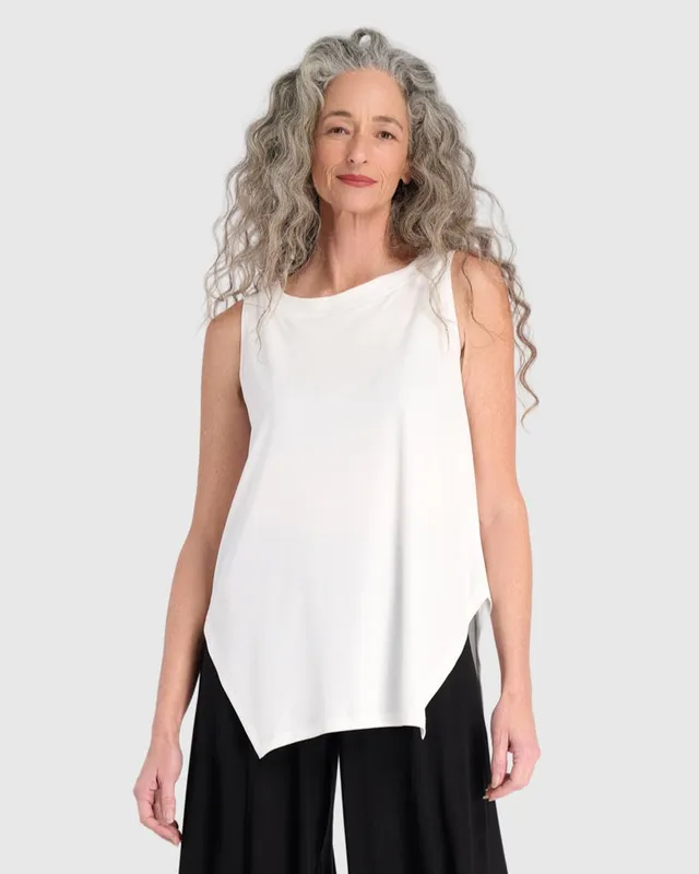 alembika-essential-cutaway-tank-top-damen-top-white image 1