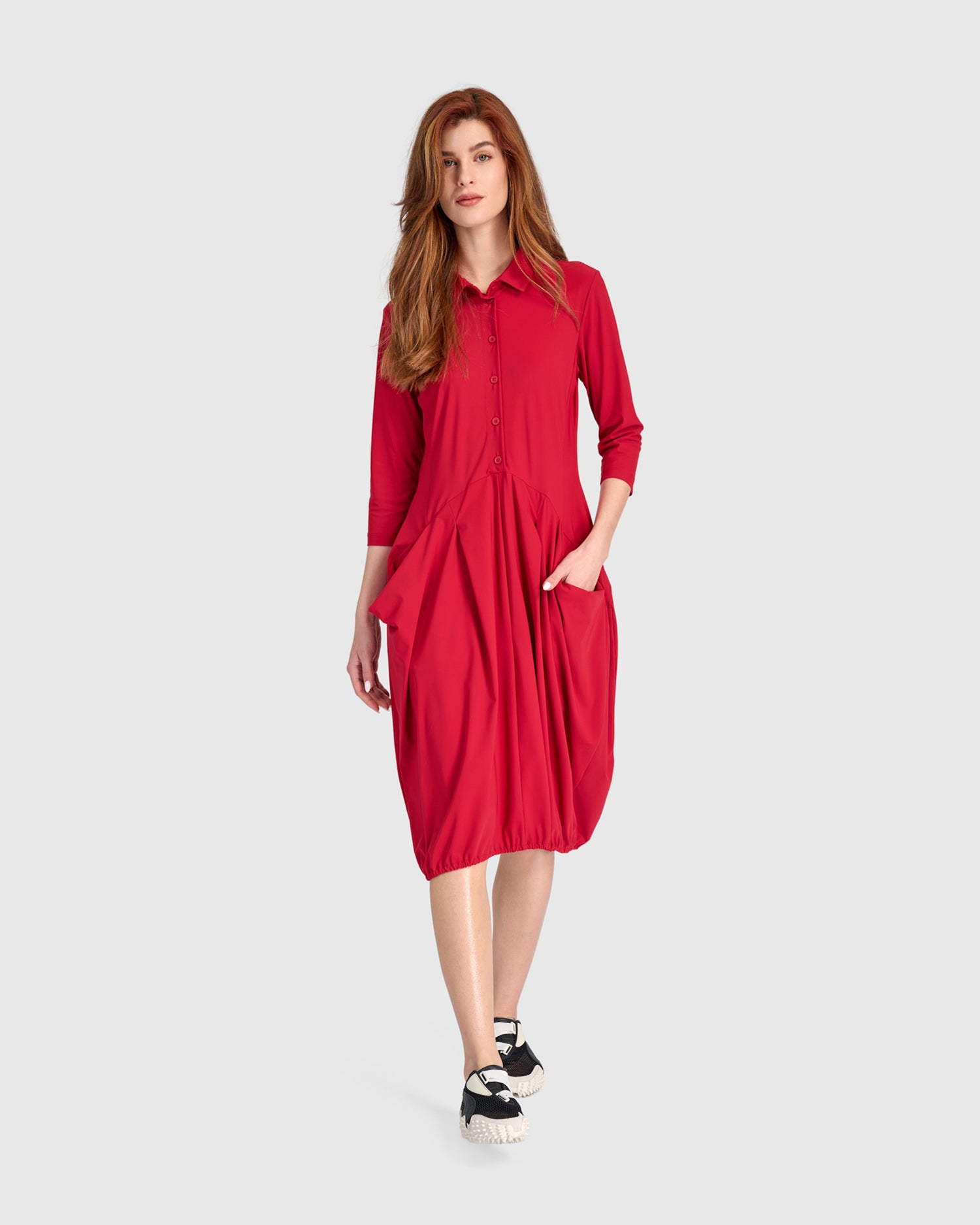 alembika-essential-tekbika-signature-pocket-dress-red image 2