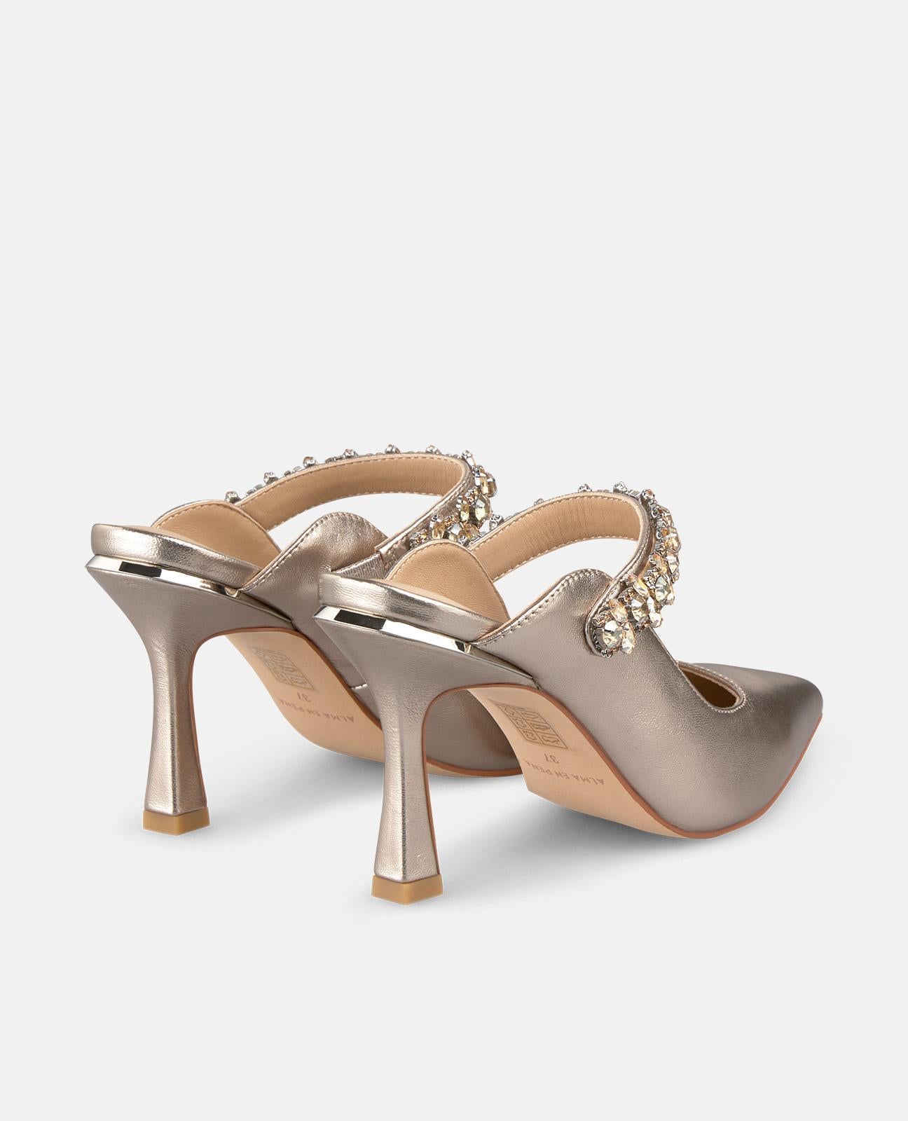 alma-en-pena-heeled-pumps-bronze-strass-riemen-9-cm image 3