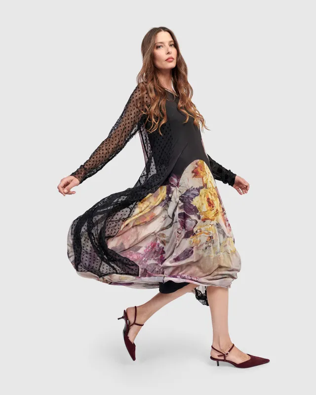 alembika-chaka-crew-cocoon-dress-mix image 1