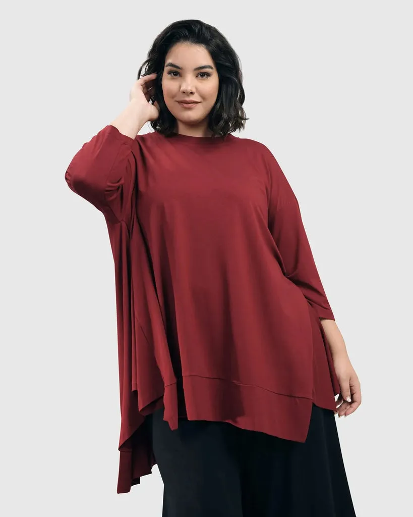 alembika-essential-oversized-trapeze-top-plum image 1