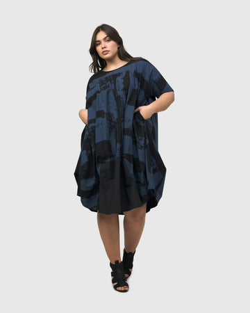 alembika-urban-streets-muumuu-kleid-navy-weites-baumwollkleid-mit-taschen image 2