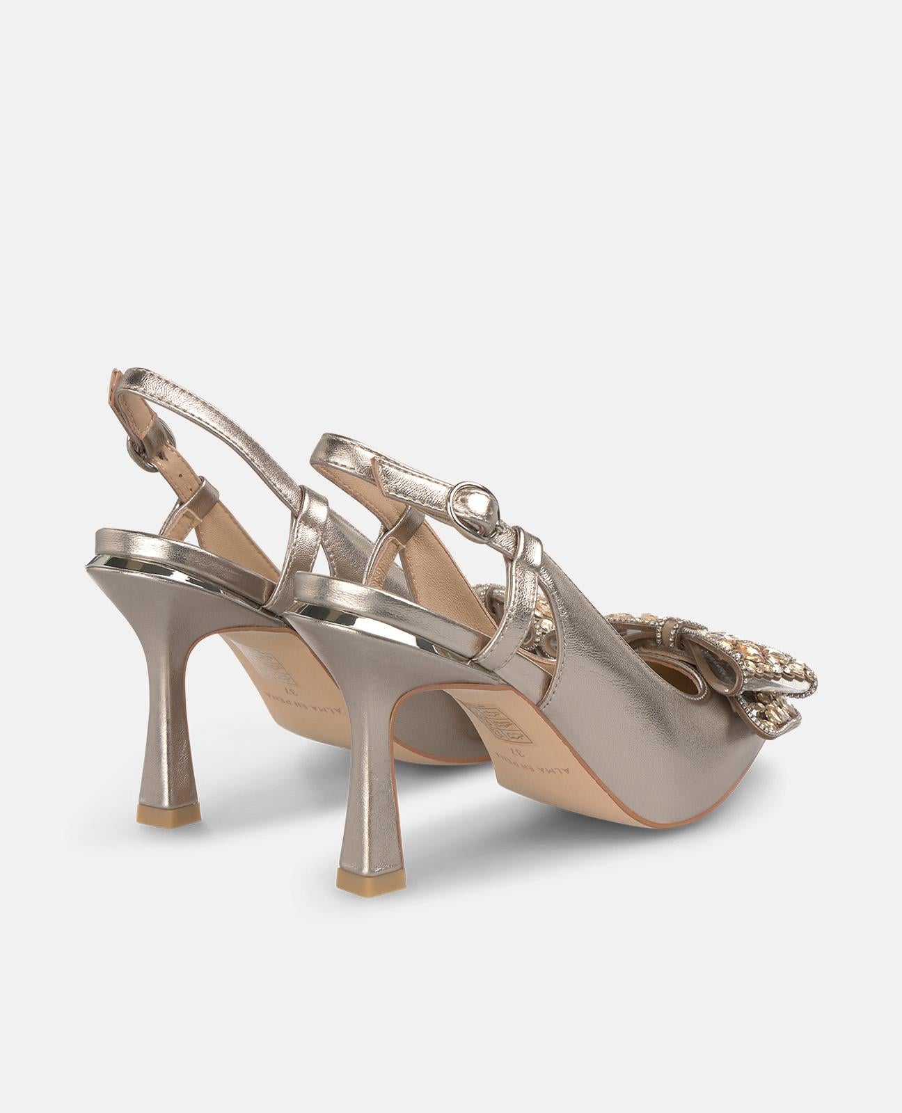 alma-en-pena-spangen-pumps-mit-schleife-bronze-9-cm image 3