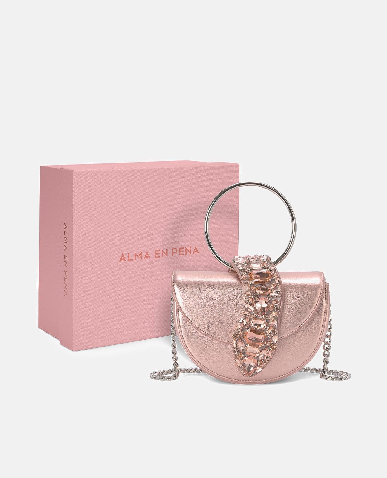 alma-en-pena-snake-shoulder-bag-halbmond-tasche-rosa image 4