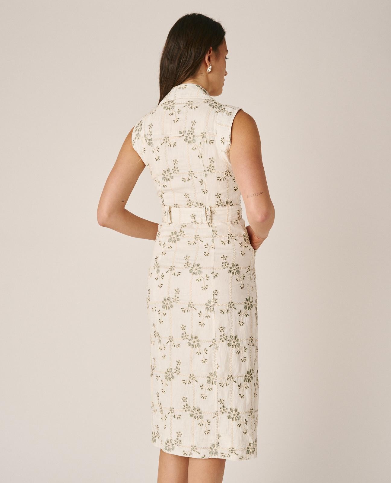 alma-en-pena-embroidered-shirt-dress-damen-midi-hemdkleid-mit-blumenstickerei image 5