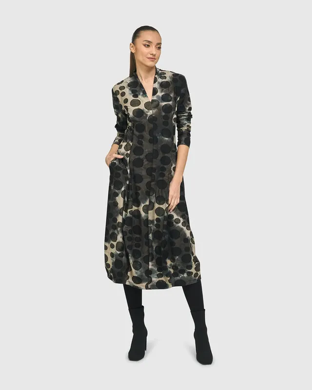 alembika-bermuda-cocoon-midi-kleid-coffee image 1