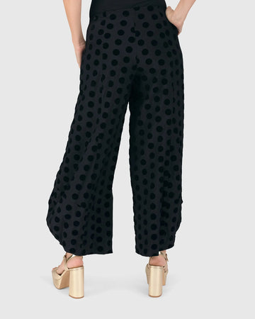 alembika-dot-flocked-punto-pants-black image 2