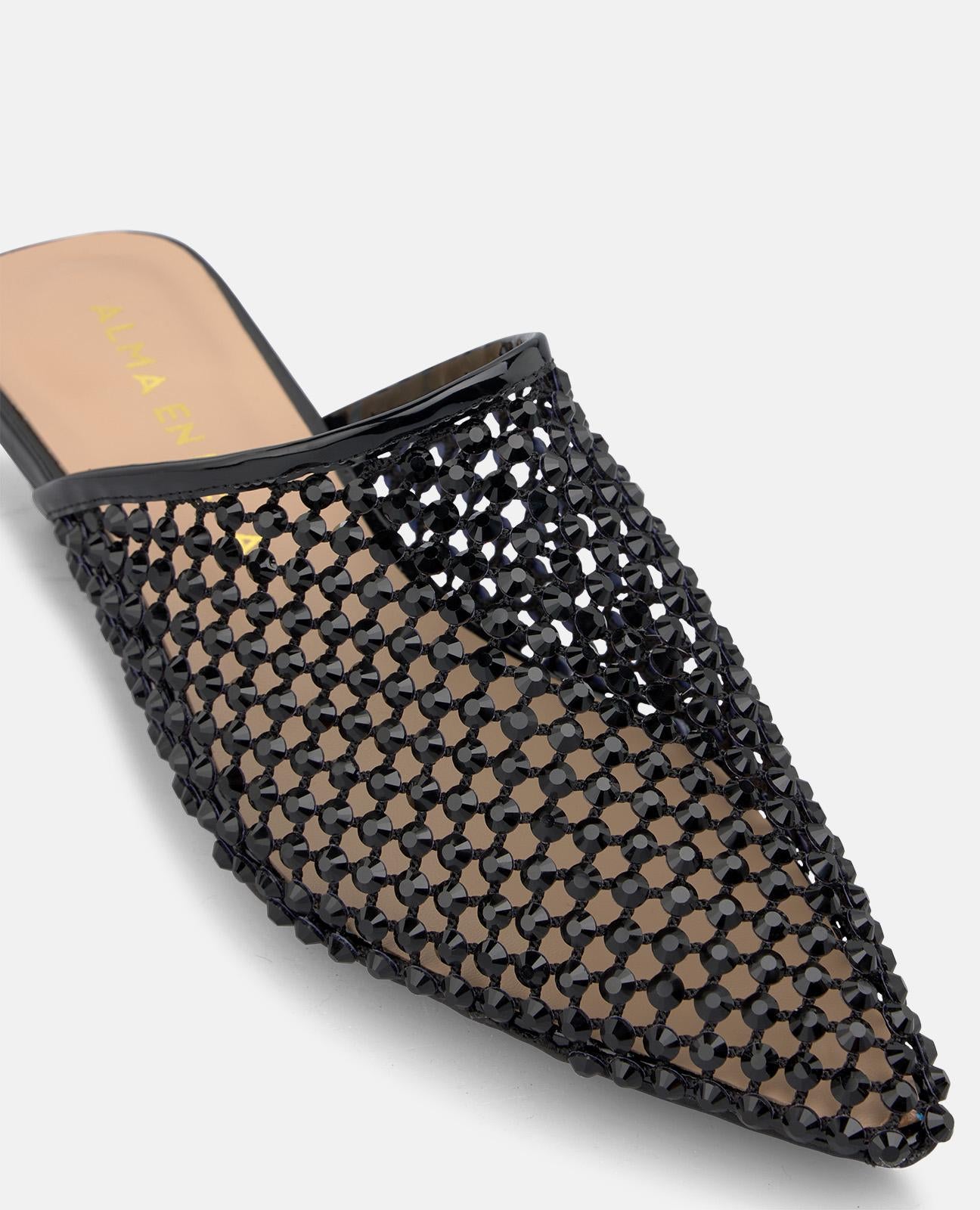 alma-en-pena-mules-mesh-schwarz-blockabsatz-5-cm image 4