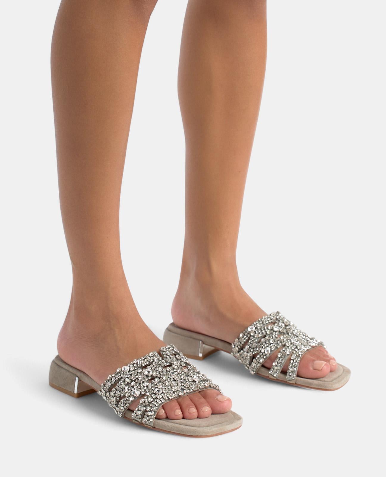 alma-en-pena-flat-rhinestone-sandal-flachsandale-braun-3-5-cm image 4