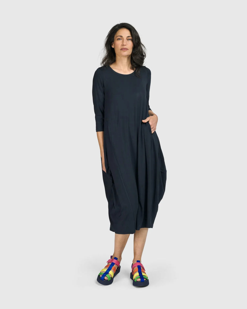 alembika-essential-relaxed-midi-kleid-ocean-damen-jersey-kleid image 1