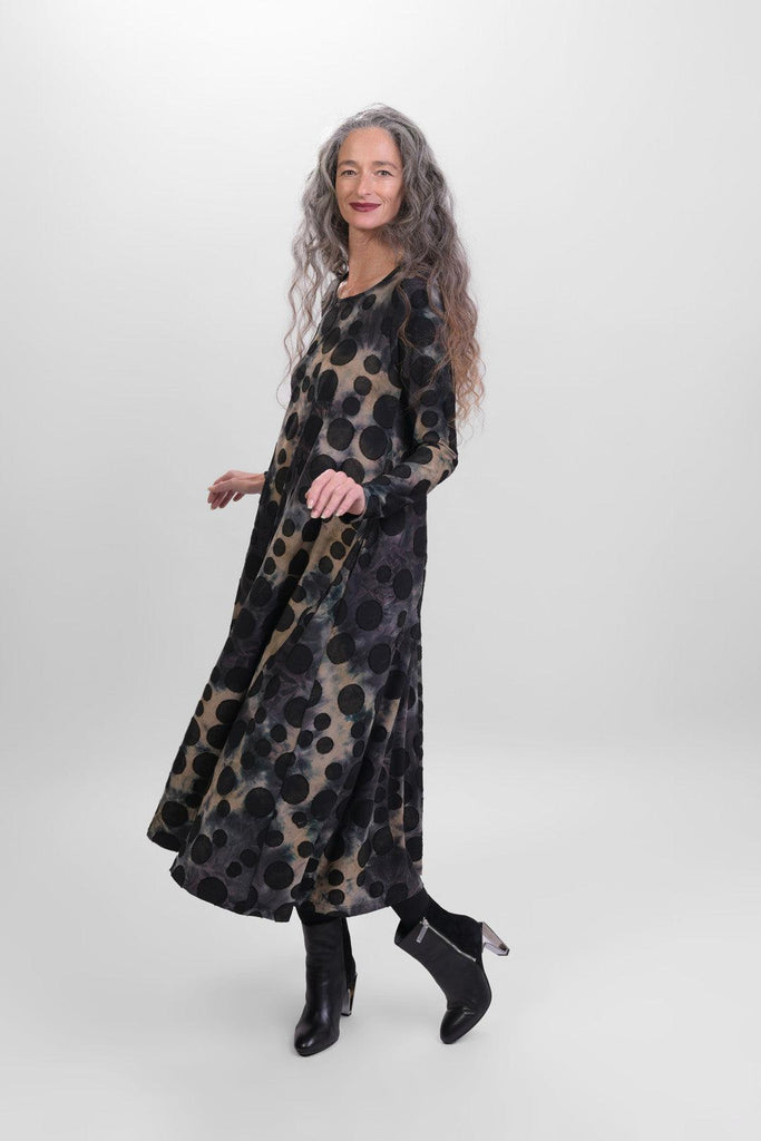 alembika-echo-maxi-kleid-coffee-jacquard image 1