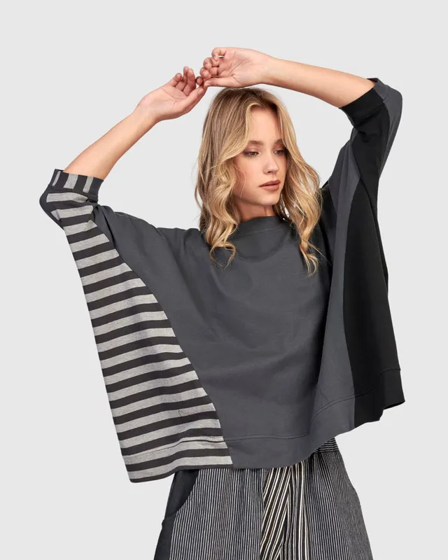 alembika-urban-symbiotic-rounded-top-damen-tunika-grau image 1