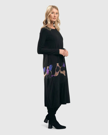 alembika-amethyst-mix-media-cocoon-dress-midikleid-multi image 4
