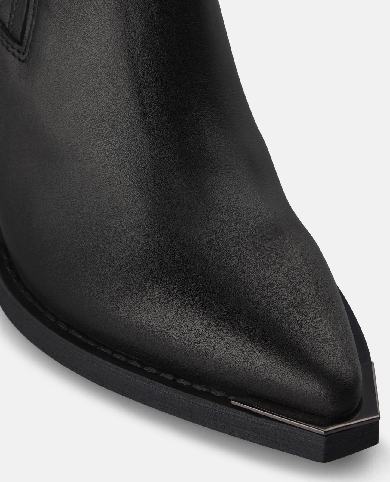 alma-en-pena-leather-boots-schwarze-cowboy-stiefeletten-7-5-cm-blockabsatz image 4