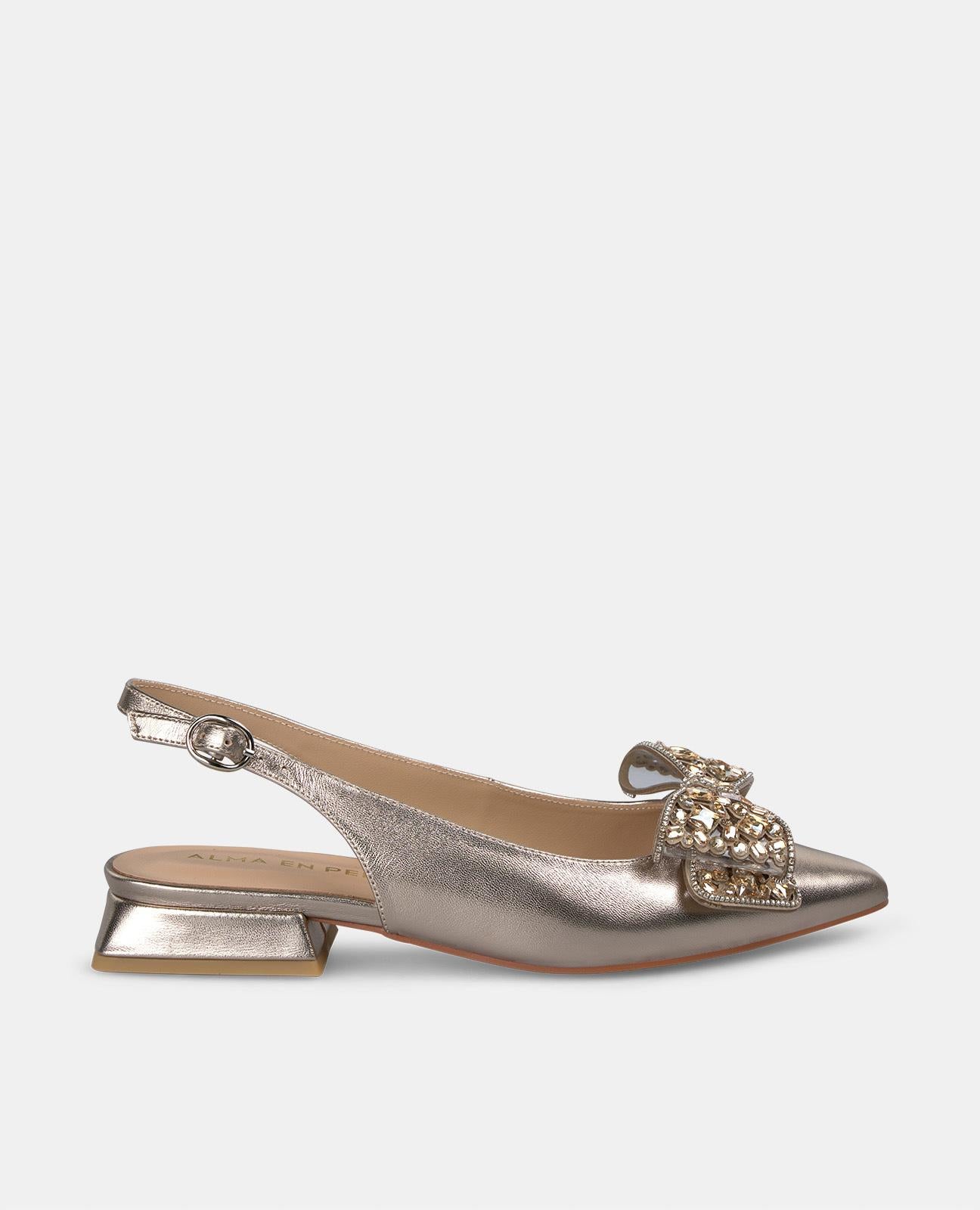 alma-en-pena-ballerina-bronze-2-cm-mit-schleife-und-strass image 2