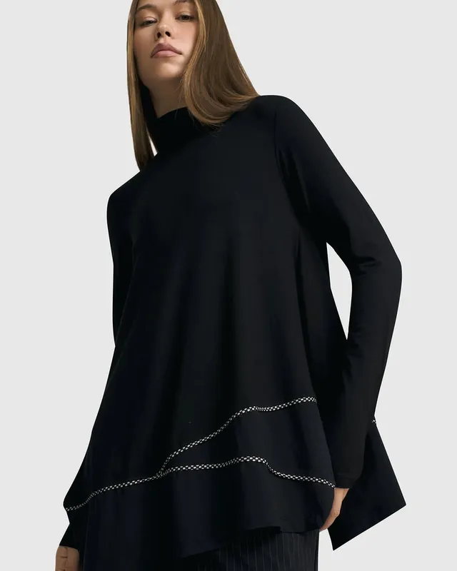 alembika-mazzy-mockneck-top-black-tunika image 1